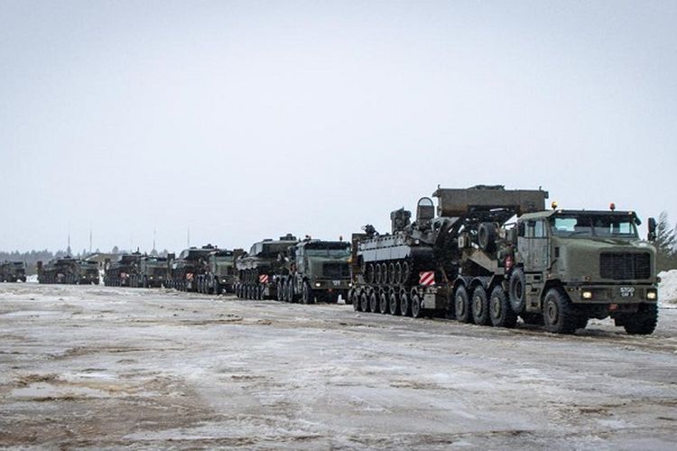 Di Tengah Aksi Militer Putin Ke Ukraina, Tank Inggris Tiba di Estonia untuk Memperkuat NATO di Sayap Timur