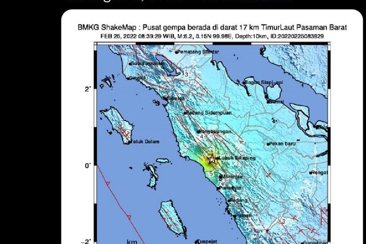 Gempa Magnitudo 6,2 Guncang Wilayah Pasaman Barat, Sumatera Barat, Berikut Penjelasan BMKG