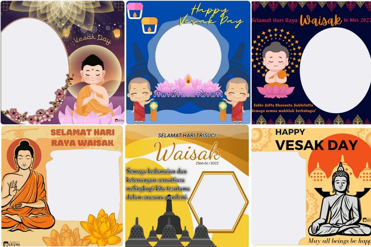10 Link Twibbon Ucapan Selamat Hari Raya Waisak 2566 BE atau 2022, Dilengkapi dengan Cara Membuatnya