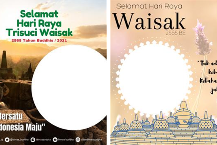Sambut Hari Waisak 2022 dengan 10 Twibbon Pilihan Berikut, Modelnya Keren Cocok Buat Stori WA, FB dan IG