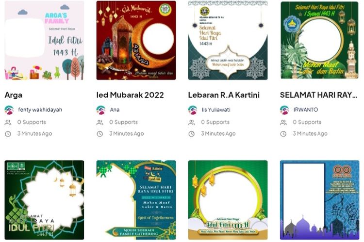 Hari ini Lebaran, Berikut Link Twibbon Kartu Ucapan Selamat Hari Raya Idul Fitri 2022