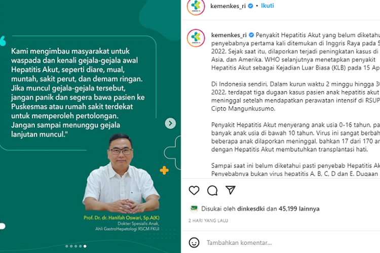 Simak 4 Langkah Penanganan Hepatitis Akut yang Harus Dipahami Orang Tua Sesuai Saran Dokter Hanifah Oswari