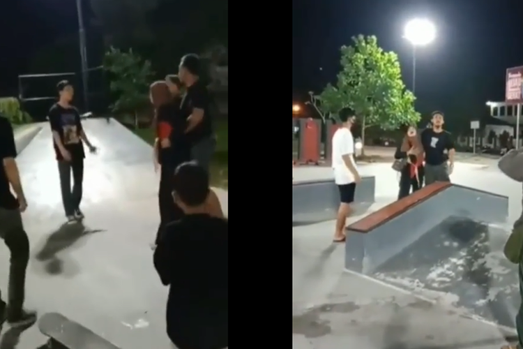 Adu Mulut, Sekelompok Pemuda Menegur Rombongan yang Sedang Jalan-jalan di Arena Skatepark hingga Mencaci Maki