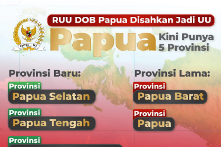 Indonesia Kini Resmi Punya 37 Provinsi Setelah Pemekaran Papua, Simak Daftarnya Berikut