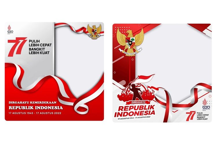 14 Twibbon Hari Kemerdekaan Indonesia atau HUT RI ke 77, Download Gratis Bingkai Foto Ucapan di Sini