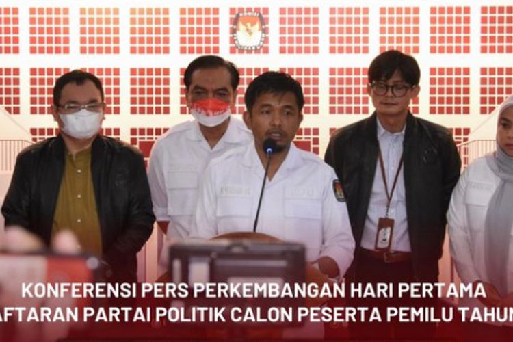 Konferensi Pers KPU Terkait Hari Pertama Pendaftaran Partai Politik, Baru 6 yang Mendaftar?