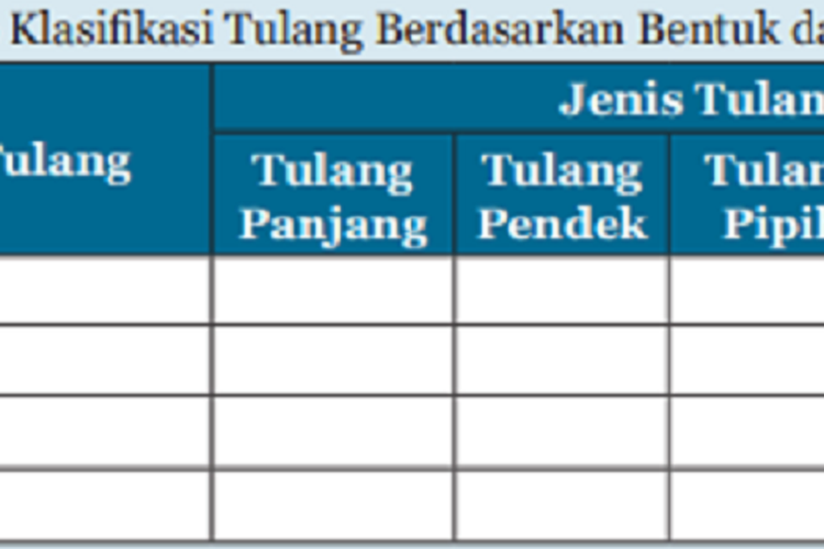 Kunci Jawaban IPA Kelas 8 SMP Halaman 27 Semester 1 Tentang Jenis Tulang