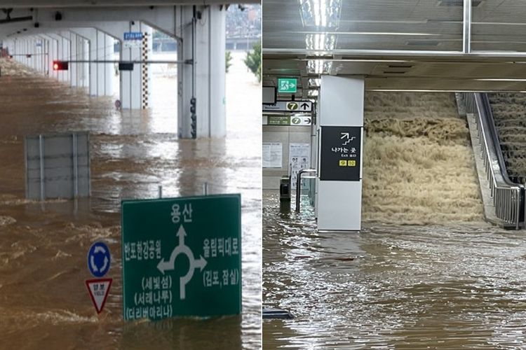 Hujan Deras Kembali  Datang Setelah 115 tahun Mampu Datangkan Bencana Banjir di Seoul Korea Selatan.