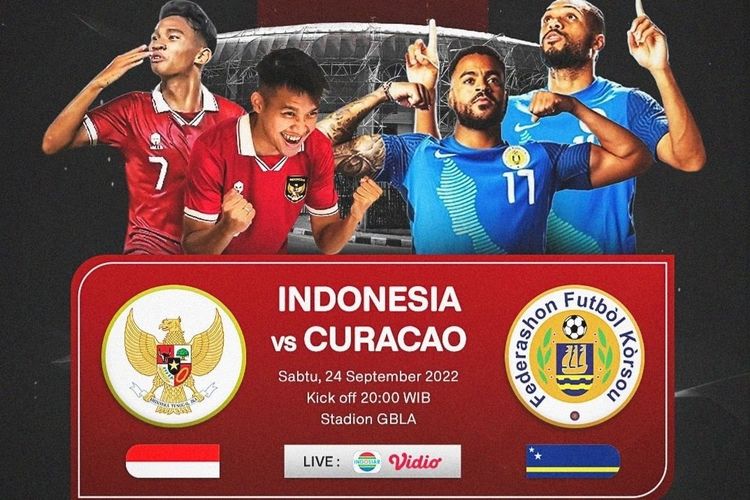 Link Live Streaming Gratis Timnas Indonesia vs Curacao, Beserta Jadwal dan Daftar Pemain Timnas Indonesia