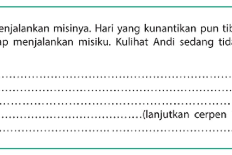 Kunci Jawaban Bahasa Indonesia Kelas 9 SMP Halaman 84 85 Kegiatan 2: Melanjutkan Cerpen Sepatu Butut