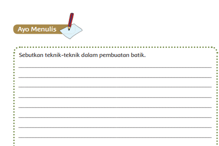 Kunci Jawaban Kelas 5 SD Tema 3 Buku Tematik Halaman 115 116 Subtema 3: Corak Batik Nusantara