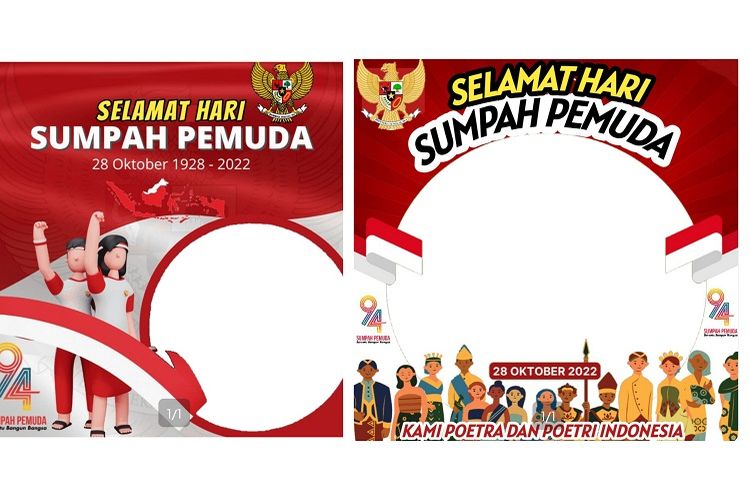 Kumpulan Link Twibbon Hari Sumpah Pemuda 2022 Menarik, Cocok untuk Dibagikan ke IG, FB, dan WA