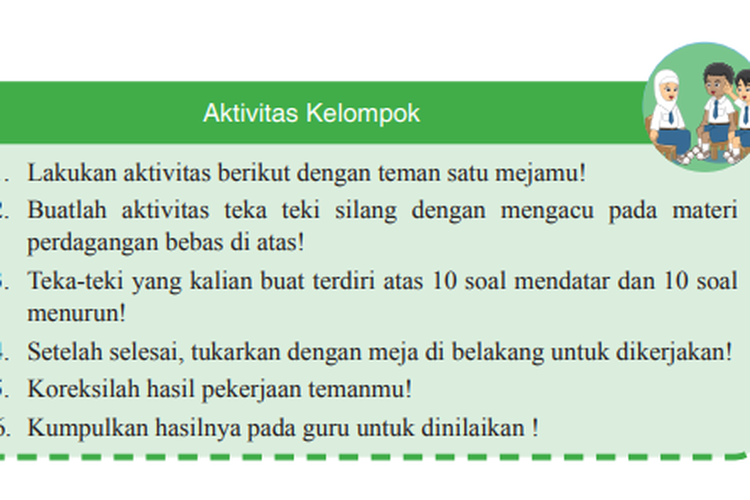 Kunci Jawaban Buku IPS Kelas 9 SMP-MTS Halaman 192: Teka-teki Silang Materi Perdagangan Bebas