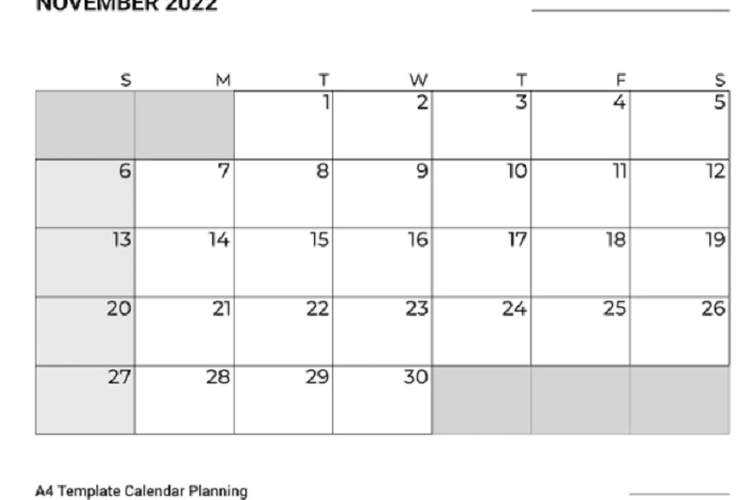 Kalender Jawa dan Hijriah Lengkap untuk Bulan November 2022, Rabiul Akhir 1444 Menjadi Pembuka