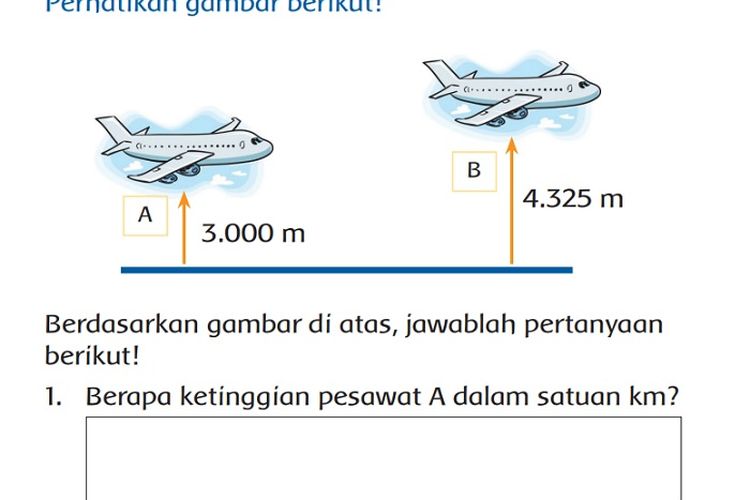 Kunci Jawaban Tema 3 Kelas 3 SD Halaman 66 67 Buku Tematik Subtema 2 : Mengukur Ketinggian Pesawat