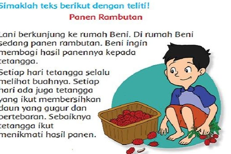 Kunci Jawaban Tema 4 Kelas 3 SD MI Halaman 111 112 113 114 Buku Tematik Subtema 3 Pembelajaran 3:Panen Rambut