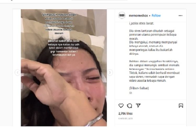 Video Viral Wanita Kebaya Merah, Gadis Cantik Ini Akui Depresi usai Dituduh sebagai Pemeran