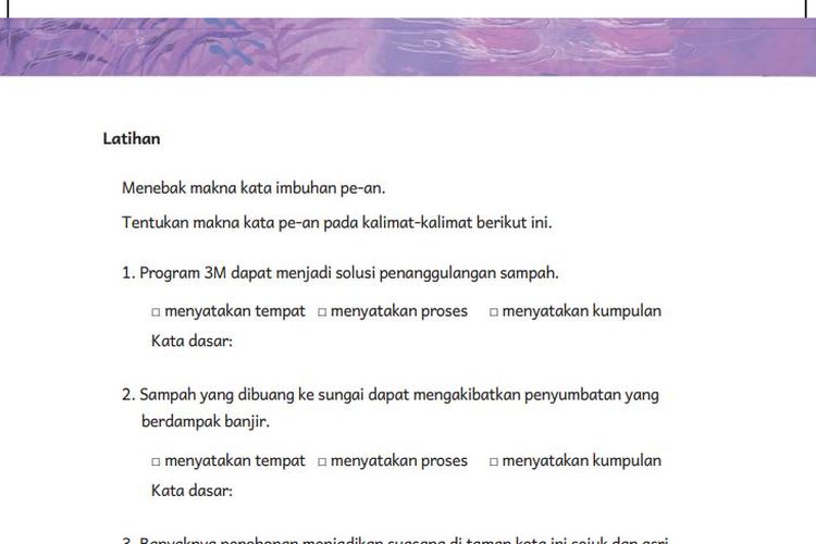 Kunci Jawaban Bahasa Indonesia Kelas 5 SD Kurikulum Merdeka Halaman 162: Tentukan Makna Kata Imbuhan pe-an