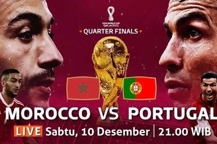 Link Live Streaming Maroko vs Portugal di Perempat Final Piala Dunia 2022, Siapa yang Bakal Pulang Kampung?