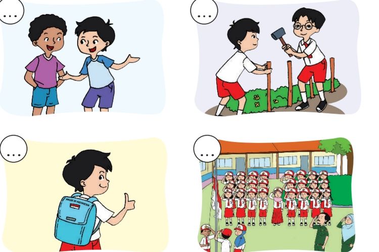 Kunci Jawaban Kelas 2 SD MI Tema 5 Halaman 111 112 113 Subtema 2 Pembelajaran 6: Sila Ketiga Pancasila