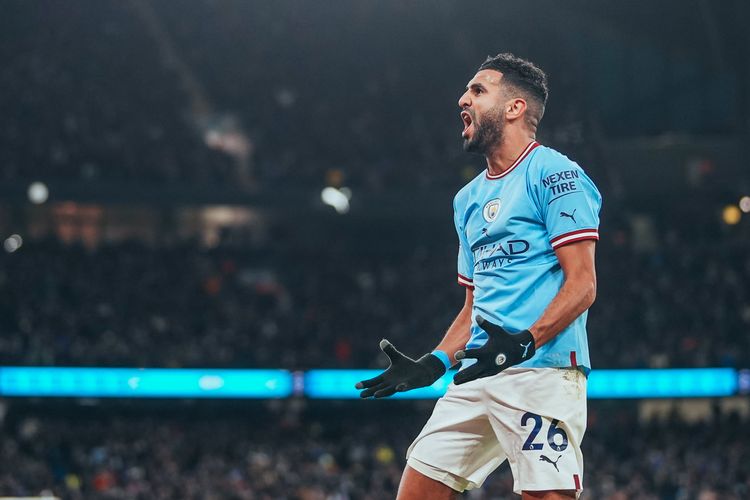 2 Gol Mahrez Jadi Penentu Kemenangan Man City, Pep Guardiola Luapkan Emosinya di Akhir Laga
