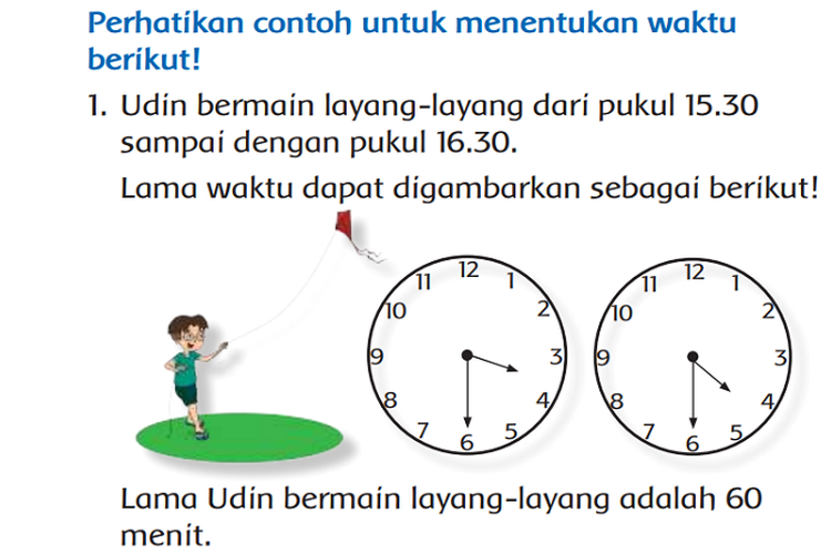 Kunci Jawaban Tema 6 Kelas 3 SD Halaman 111 112 113 Buku Tematik: Menghitung Lama Waktu Bermain