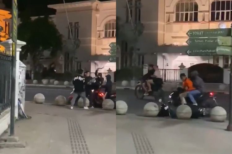 Emang Niat Cari Perkara! Klitih Tabrak Mahasiswa dan Bacok Pakai Celurit di Nol Kilometer Jogja, Yogyakarta