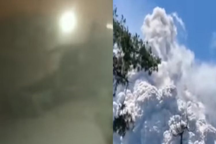 Hujan Abu Akibat Erupsi Gunung Merapi Membuat Wilayah Kecamatan Dukun Kabupaten Magelang Gelap Gulita