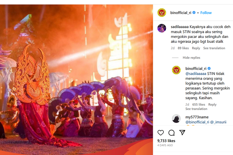 Kocak Abis! Akun Instagram BIN Official Balas Komentar-komentar Netizen Yang Nyeleneh