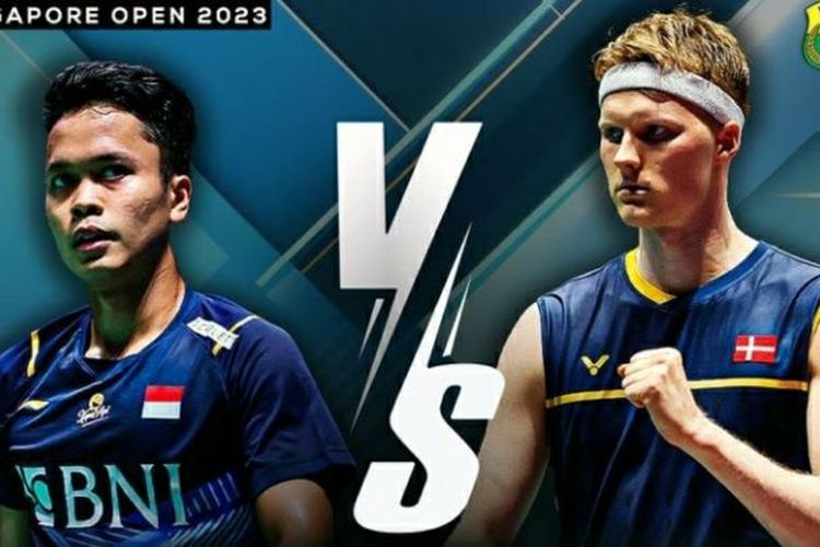 Singapore Open 2023 Day 5: Anders Antonsen Berhasil Menembus Laga Puncak, Siap Hadapi Ginting di Final?