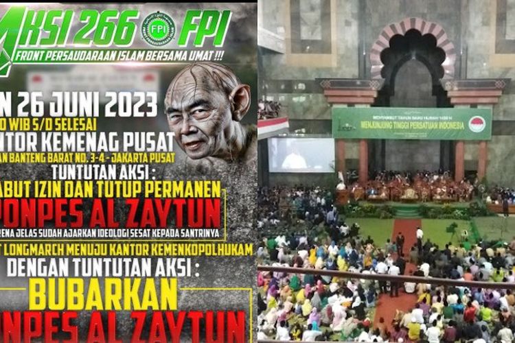 Aksi 266 FPI Demo Kemenag Pusat Hari Ini, Tuntut Cabut Izin dan Tutup Ponpes Al Zaytun Asuhan Panji Gumilang