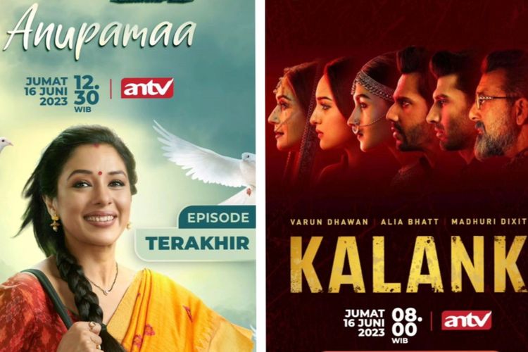 Jadwal Acara ANTV Hari Jumat 16 Juni 2023, Mulai dari Mega Bolywood Kalank Hingga Drama Serial India Imlie