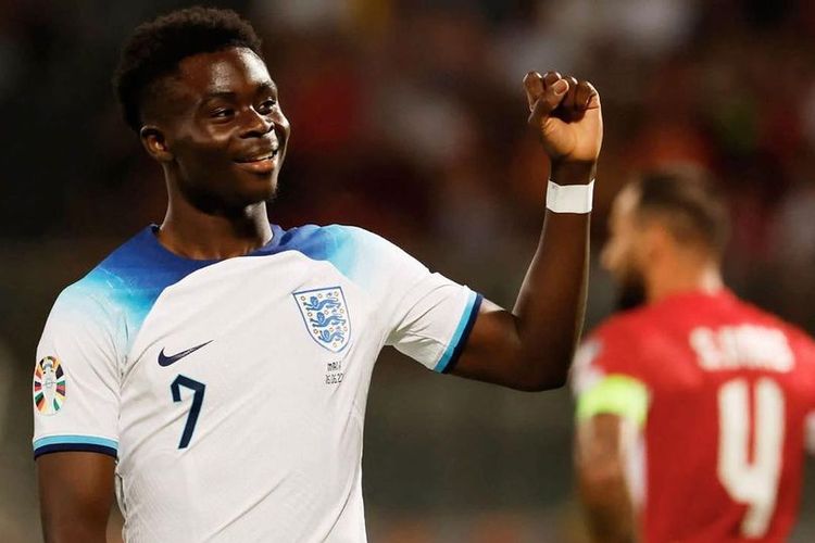 Tumpas Perlawanan Makedonia, Performa Gemilang Bukayo Saka Bawa Inggris Kian Dekat dengan Piala Eropa 2024