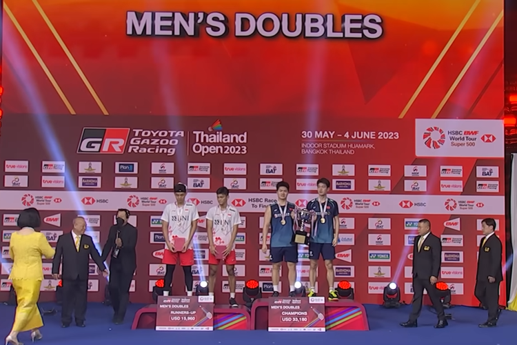Ganda Putra Bulutangkis Indonesia kalah, Liang dan Wang Menangkan Thailand Open 2023!