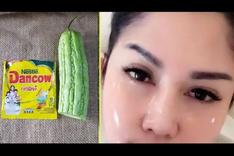 Wajah Glowing Seketika, Cara Membuat Masker Agar Wajah Glowing dengan Cepat Cuma Pakai Dancow dan Sayur Pare