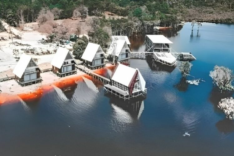 Satu-satunya di Kalimantan Barat, Danau di Sanggau Ini Punya Pondok Terapung, Berasa di Swiss
