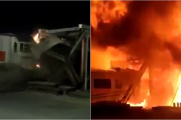 KA Brantas Tabrak Truk di Semarang hingga Terjadi Ledakan Besar, Warganet Hubungkan dengan Malam 1 Suro