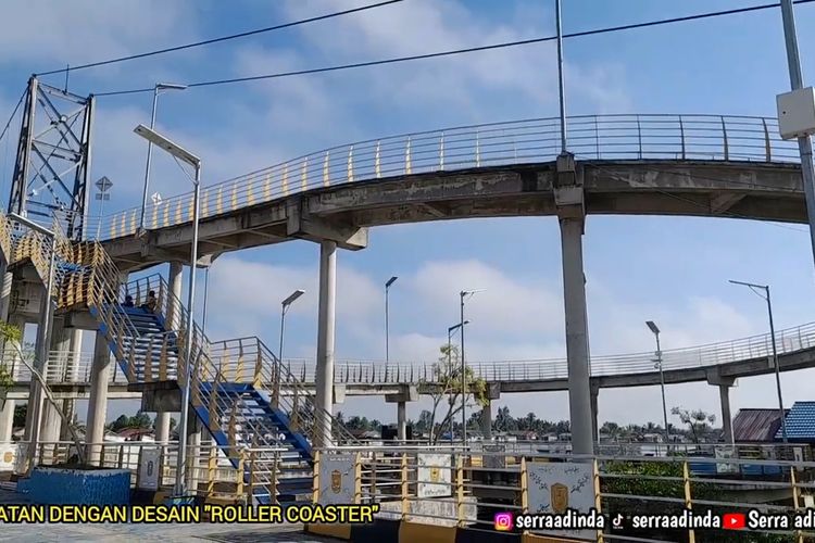 Bukan di Jawa Timur, Jembatan ‘Pulau Bromo’ di Banjarmasin, Kalimantan Selatan Ini Bak Roller Coaster
