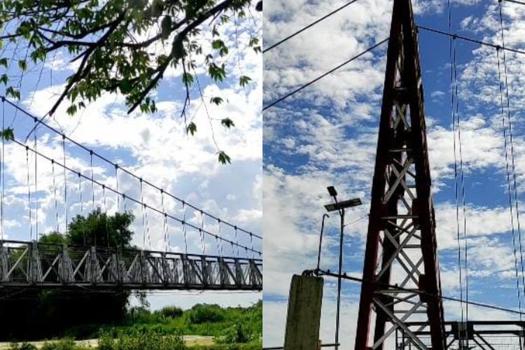 Bukan di Madura! Jembatan Gantung Terpanjang se-Jawa Timur Ini Ada di Jombang, Ada Jembatan di Atas Jembatan?