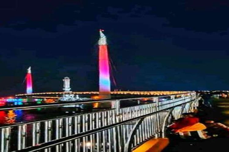 Keren! Jembatan Terpanjang di Sumatera Ini Jadi Ikon Kota Jambi, saat Malam Jadi Glow In The Dark