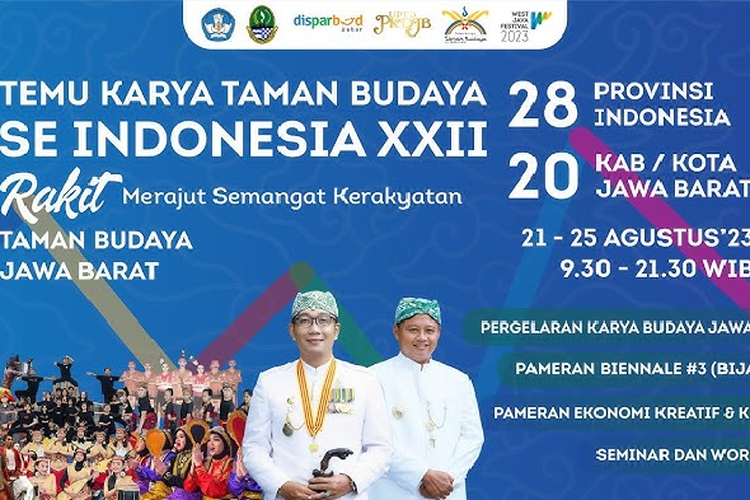 Pembukaan Kegiatan Temu Karya Taman Budaya Se-Indonesia XXII 2023 Oleh Ridwan Kamil Berlangsung Meriah