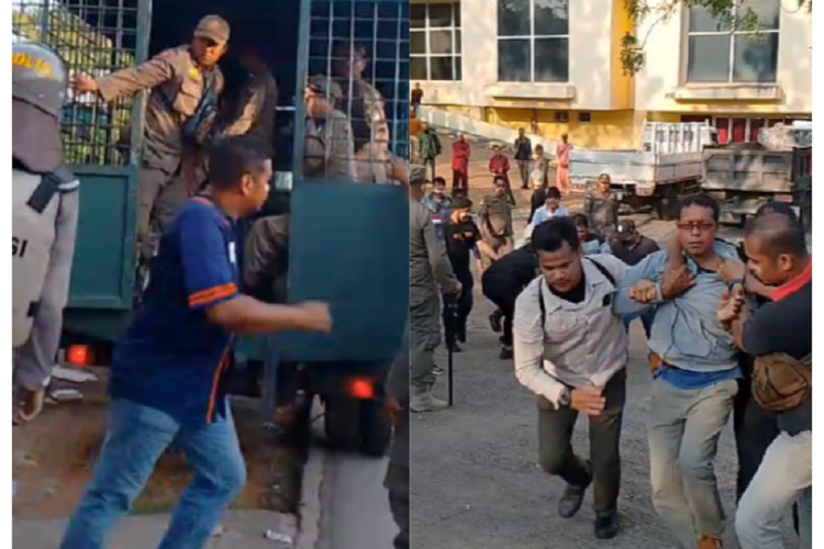 Aparat Gelap Hati! Gebuk Warga dan Seret Wartawan MediaKepri.co saat Aksi Penolakan Relokasi Rempang