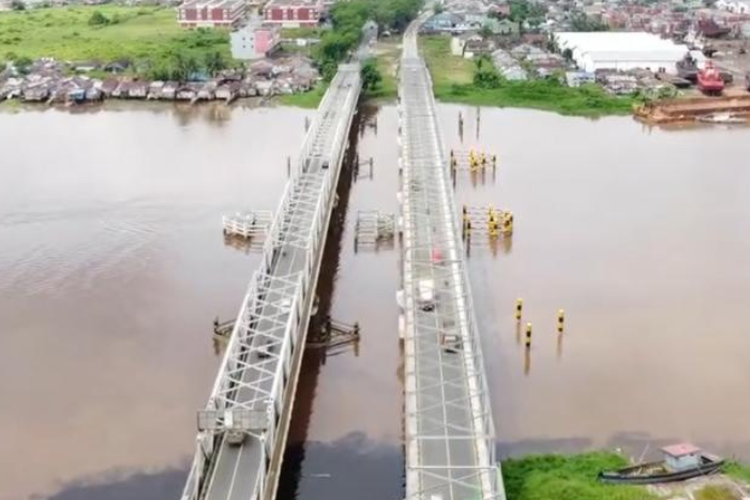 Telan Dana Rp106 Miliar, Jembatan di Kalimantan Barat Ini Miliki Bentang 380 Meter, Penunjang Jalan Tol Baru?