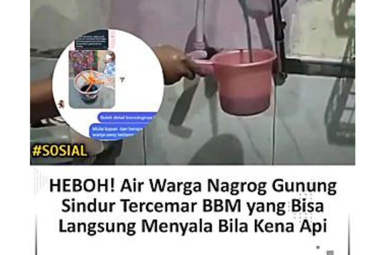 Viral! Video yang Menampakkan Air Warga Nagrog Gunung Sindur Tercemar BBM, Langsung Menyala Bila Terkena Api