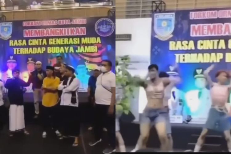 Dianggap Tak Pantas, Acara Budaya di Jambi dengan Background Walikota Dihentikan Karena Ulah Pria Bak Wanita