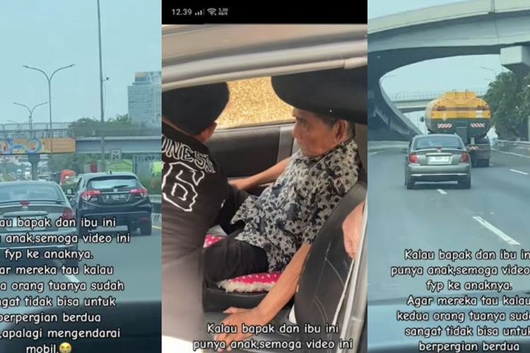 Viral! Ugal-Ugalan Hingga Hampir Menyerempet Pembatas Jalan Tol, Ternyata Mobil Dikemudian oleh Lansia