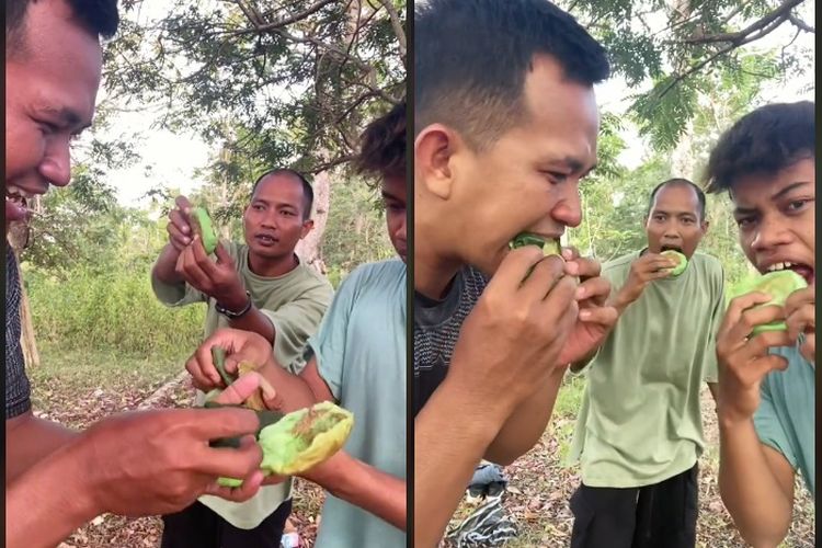 Ditantang Makan Roti Pakai Daun Sirih, Reaksi TikTokers Ini Malah Bikin Ngakak Warganet