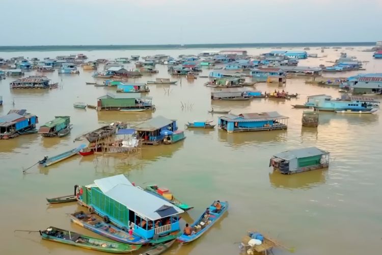 Tonle Sap, Desa Terapung Unik di Kamboja yang Penduduknya Tinggal di Danau Terbesar se-Asia Tenggara