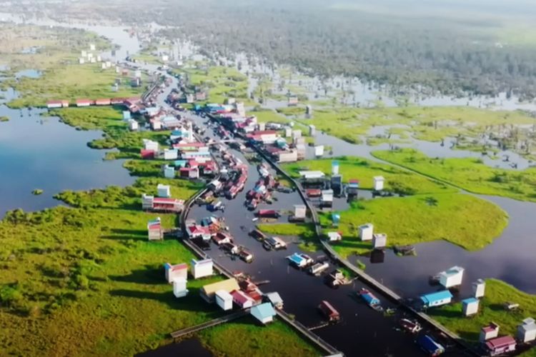 Desa Tanpa Daratan, Kampung Terpencil di Kalimantan Timur ini Jaraknya 93,3 Km dari Samarinda, Lokasinya…