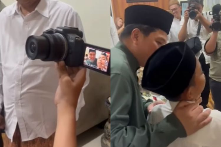 Aksi Lucu Santri Tebuireng Kejar Erick Thohir saat Kunjungi Ponpes di Momen Safari Maulid Nabi Muhammad SAW